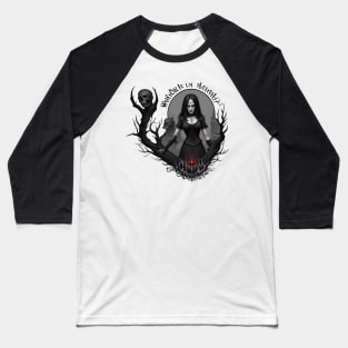 Gothic Witch Baseball T-Shirt